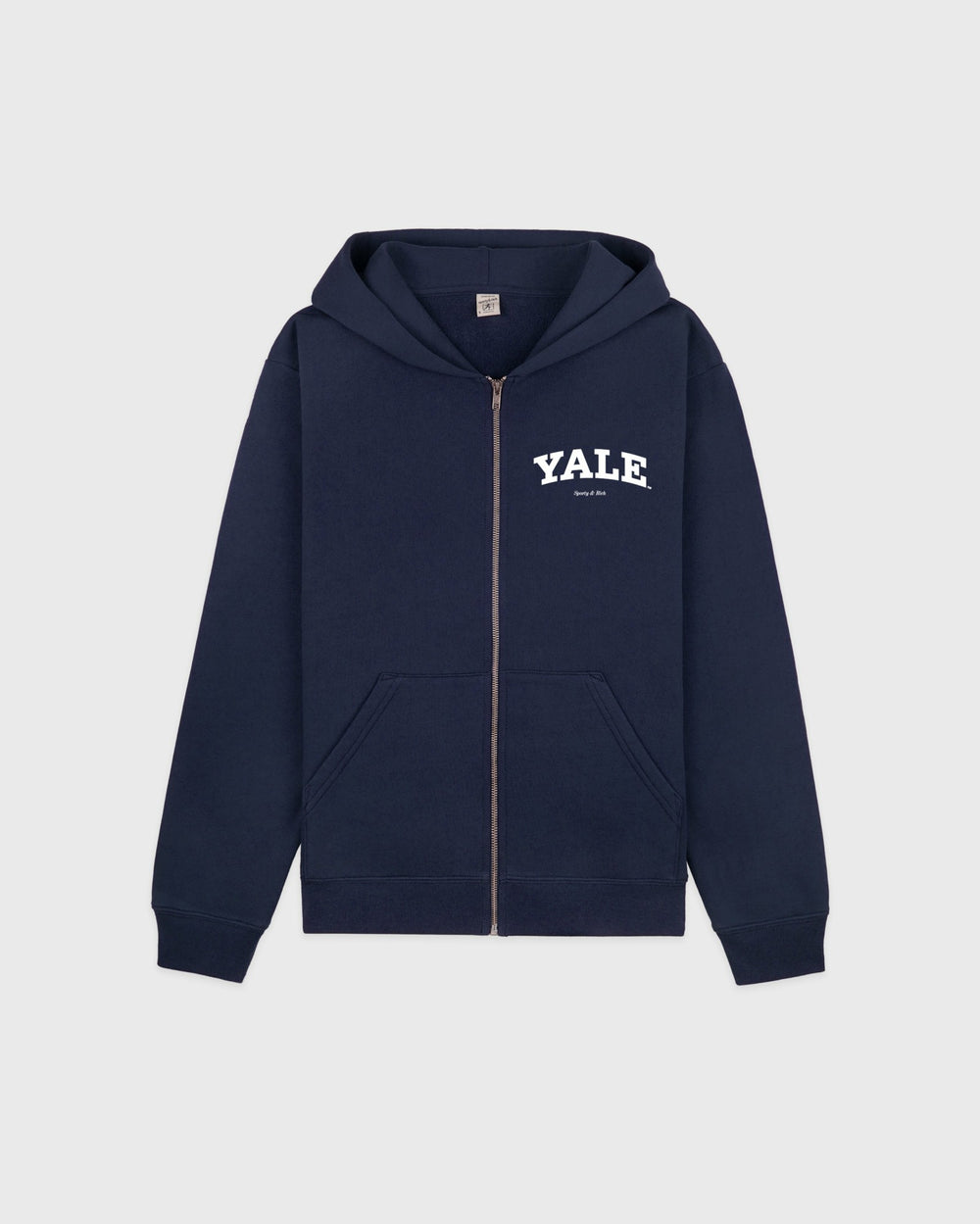 Yale Classic Zip Hoodie - Navy/White Sporty & Rich Sale