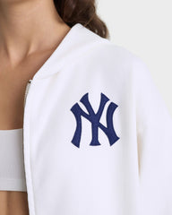 Heritage Yankees Serif Zip Hoodie - White/Navy Sporty & Rich For Sale