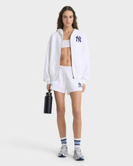 Heritage Yankees Serif Zip Hoodie - White/Navy Sporty & Rich For Sale