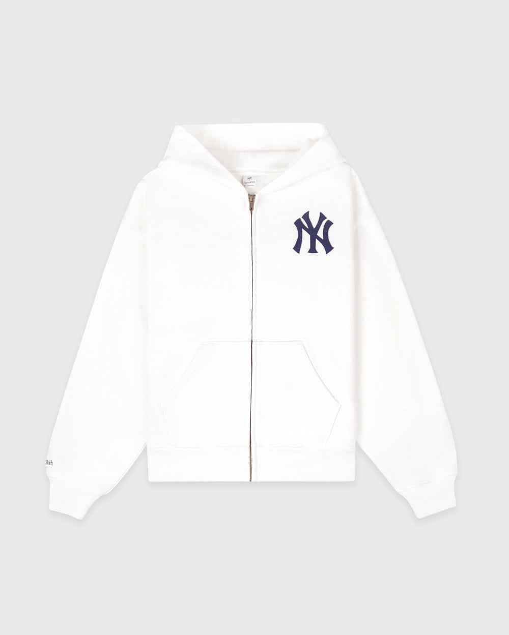Heritage Yankees Serif Zip Hoodie - White/Navy Sporty & Rich For Sale