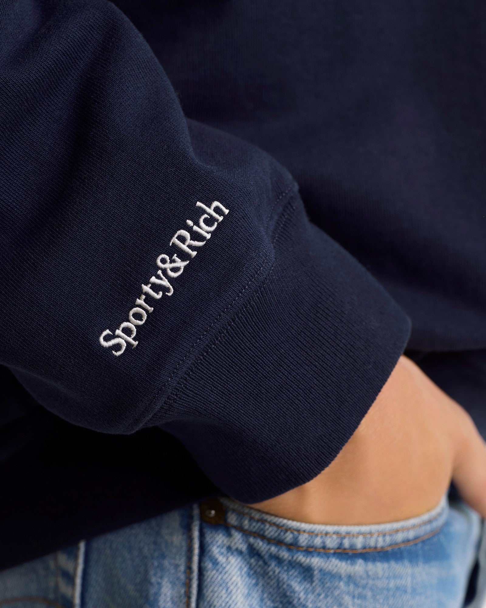Heritage Yankees Serif Crewneck - Navy/White Sporty & Rich US