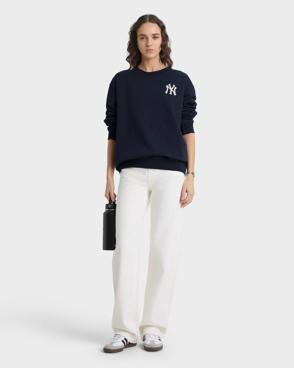 Heritage Yankees Serif Crewneck - Navy/White Sporty & Rich US