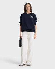 Heritage Yankees Serif Crewneck - Navy/White Sporty & Rich US