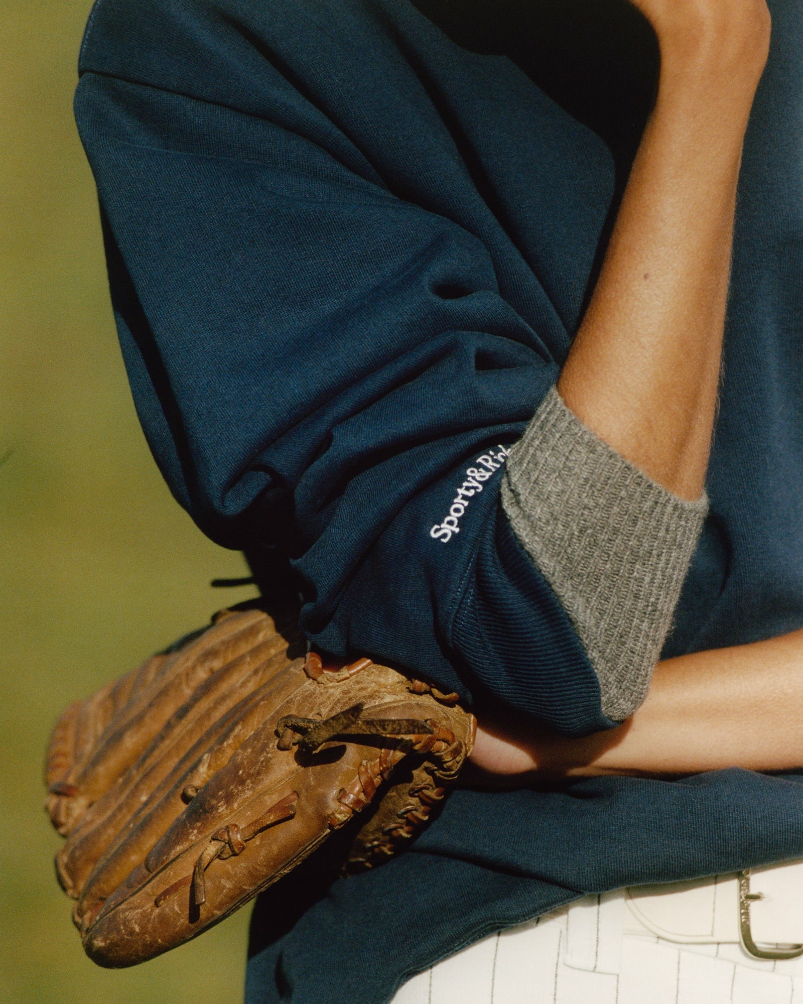 Heritage Yankees Serif Crewneck - Navy/White Sporty & Rich US