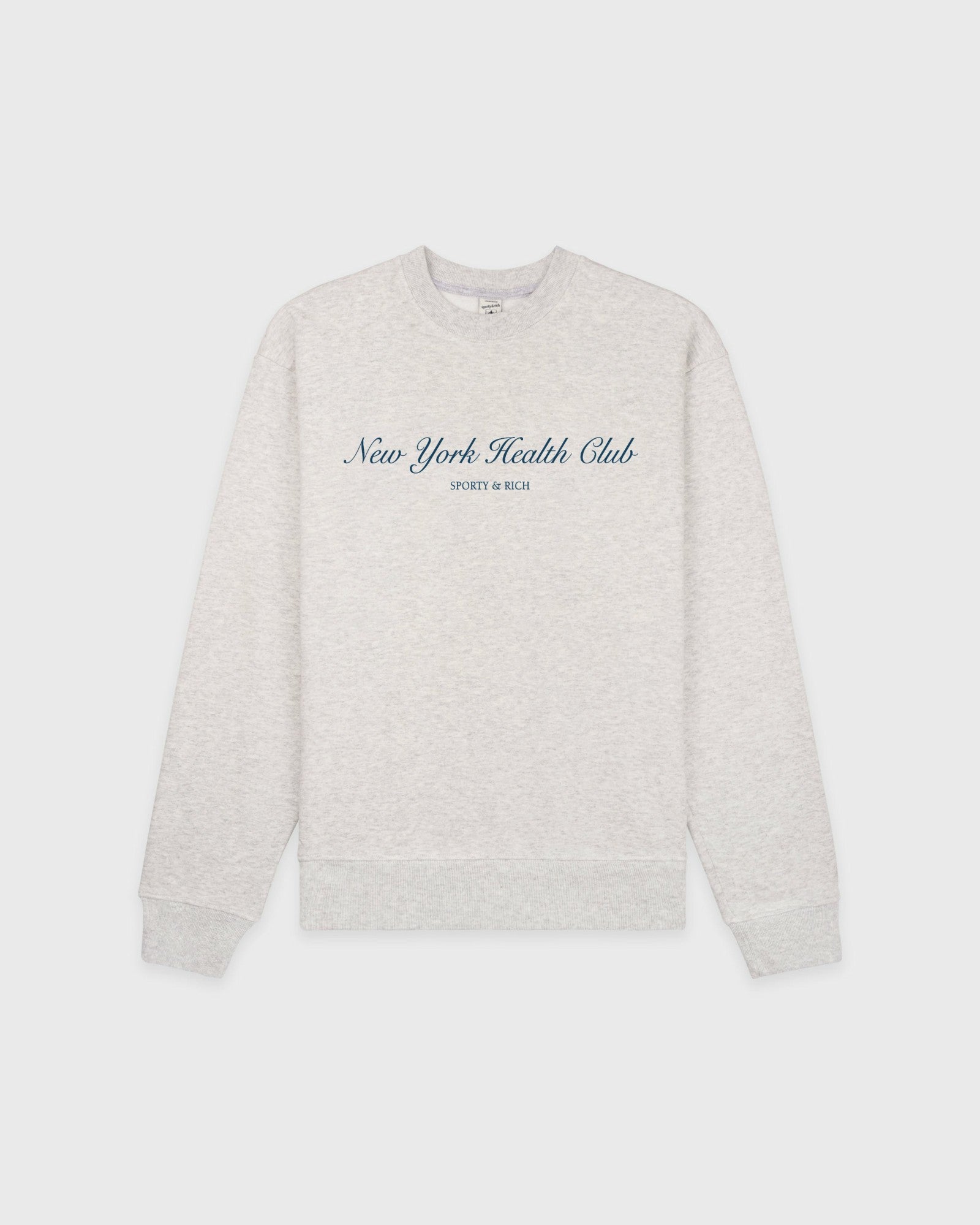 NY Health Club Crewneck - Heather Gray Sporty & Rich For Sale