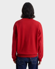 Nautical Embroidered Crewneck - Ruby/Navy Sporty & Rich Outlet