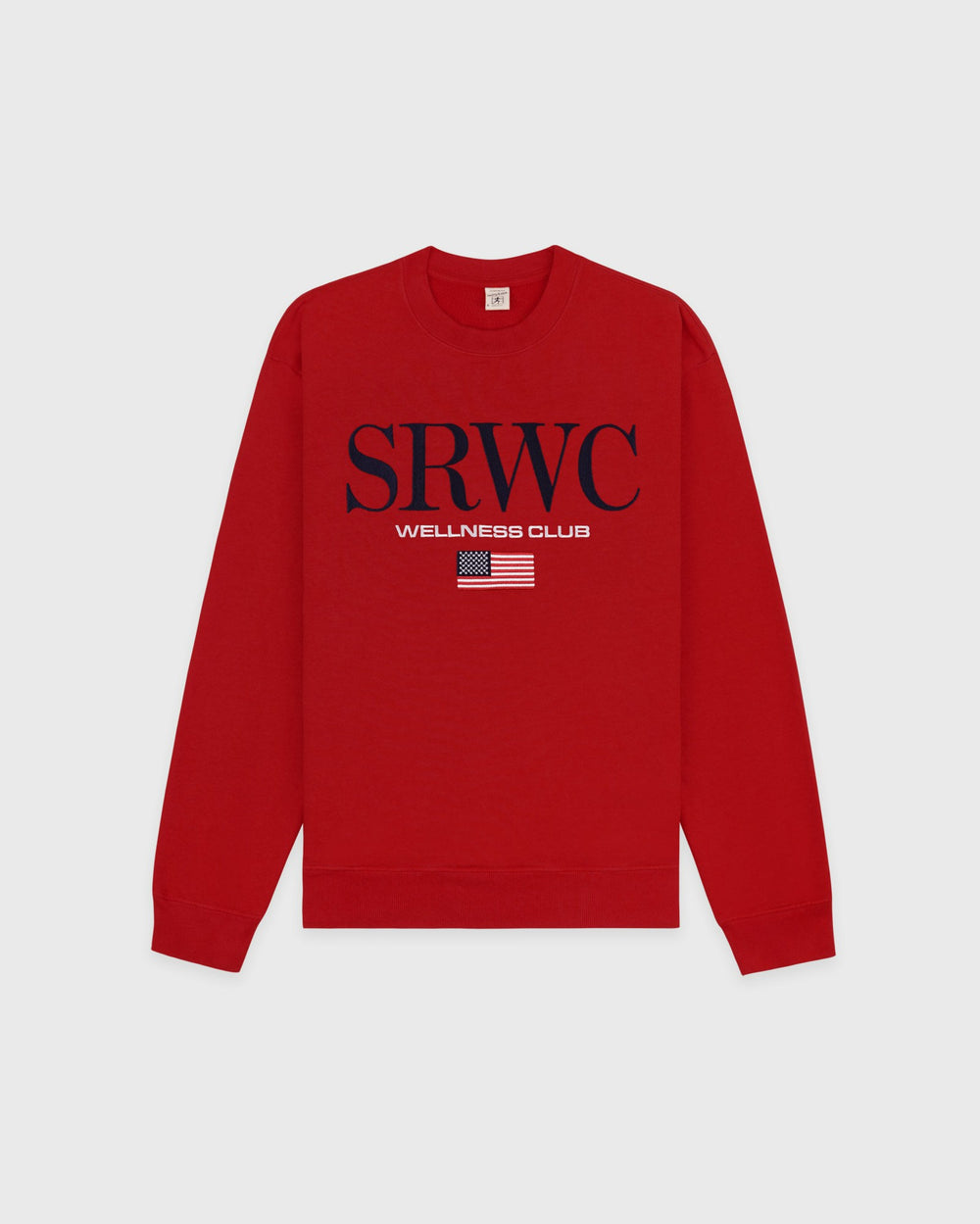 Nautical Embroidered Crewneck - Ruby/Navy Sporty & Rich Outlet