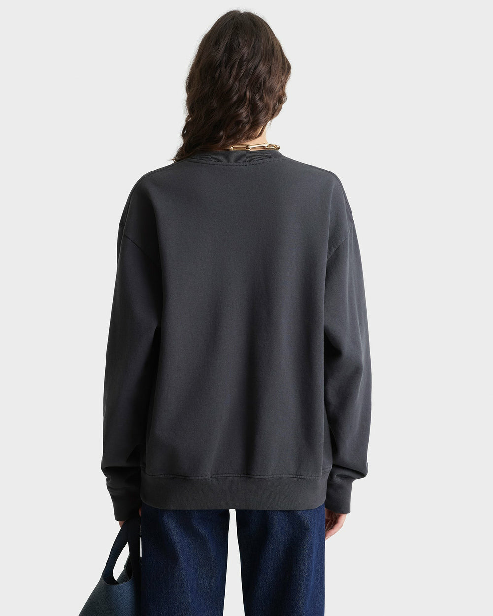 BH Riding Club Crewneck - Faded Black/White Sporty & Rich Sale