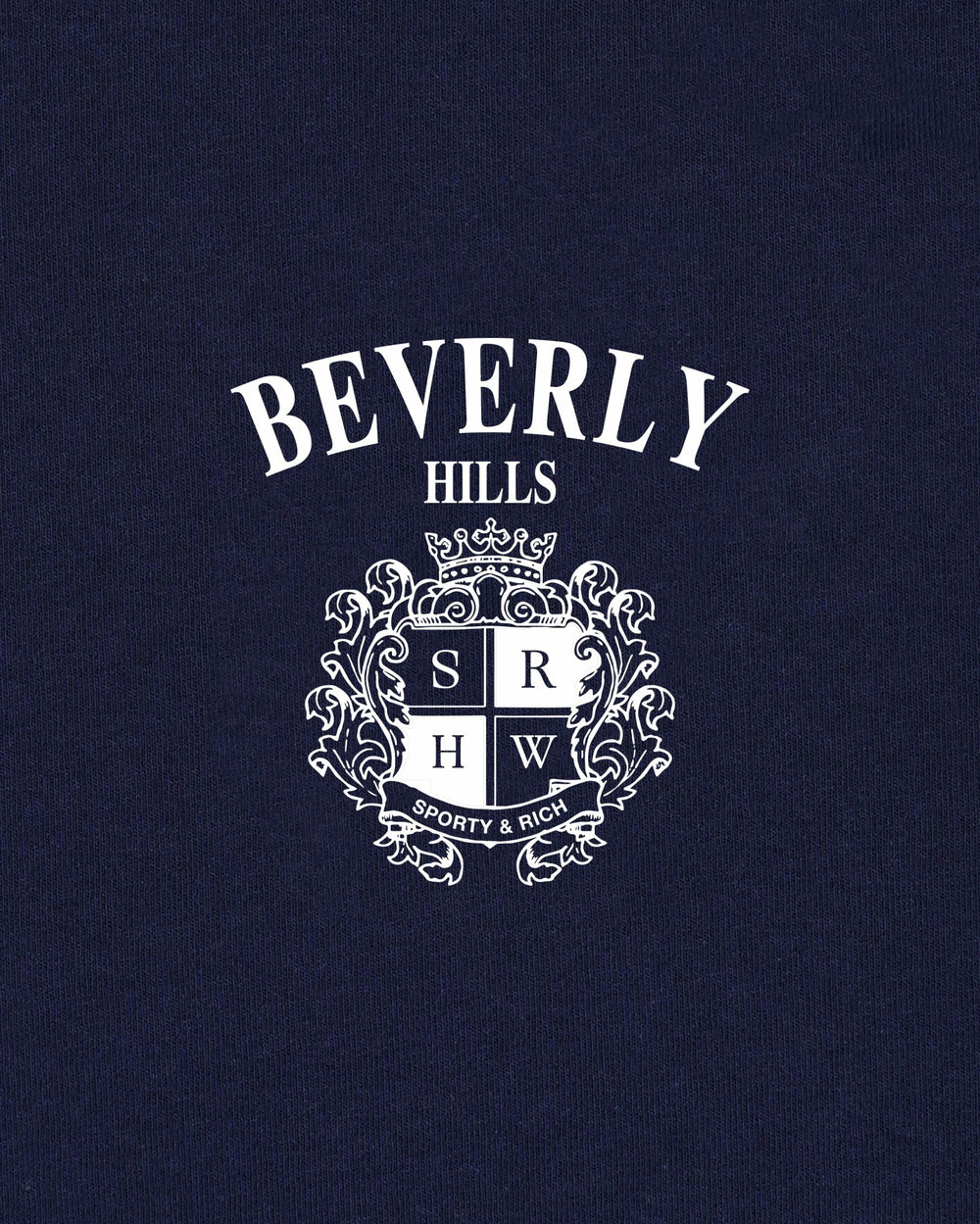 BH Crest Crewneck - Navy/White Sporty & Rich Discount