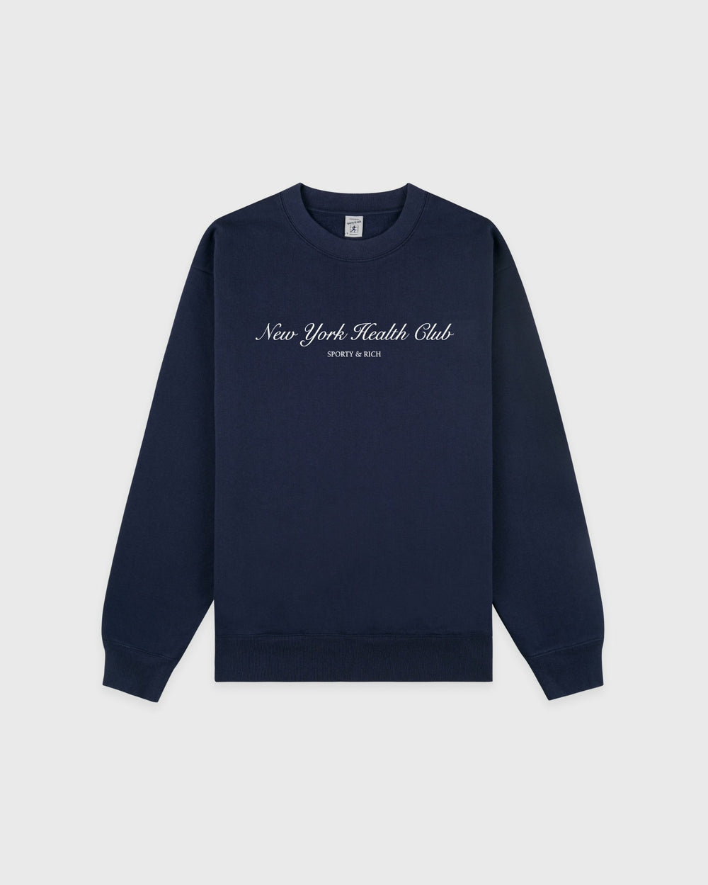 NY Health Club Crewneck - Navy/Ecru Sporty & Rich For Sale