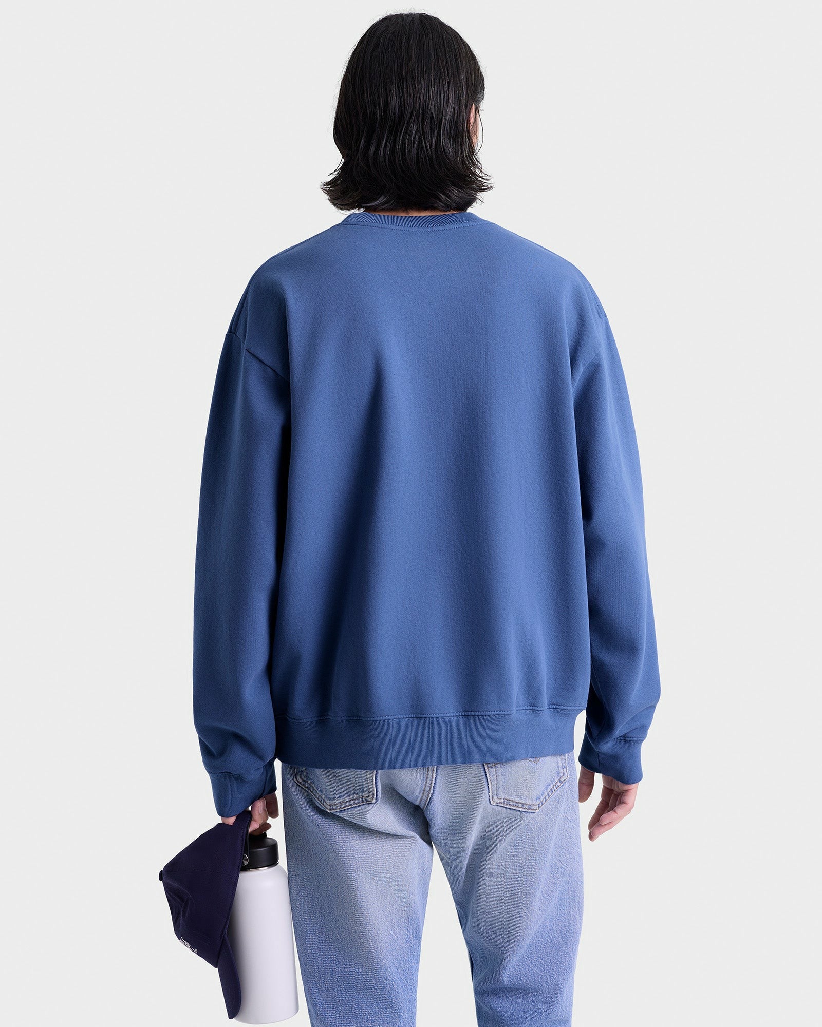 BH Riding Club Crewneck - Pier Blue/Ecru Sporty & Rich Outlet