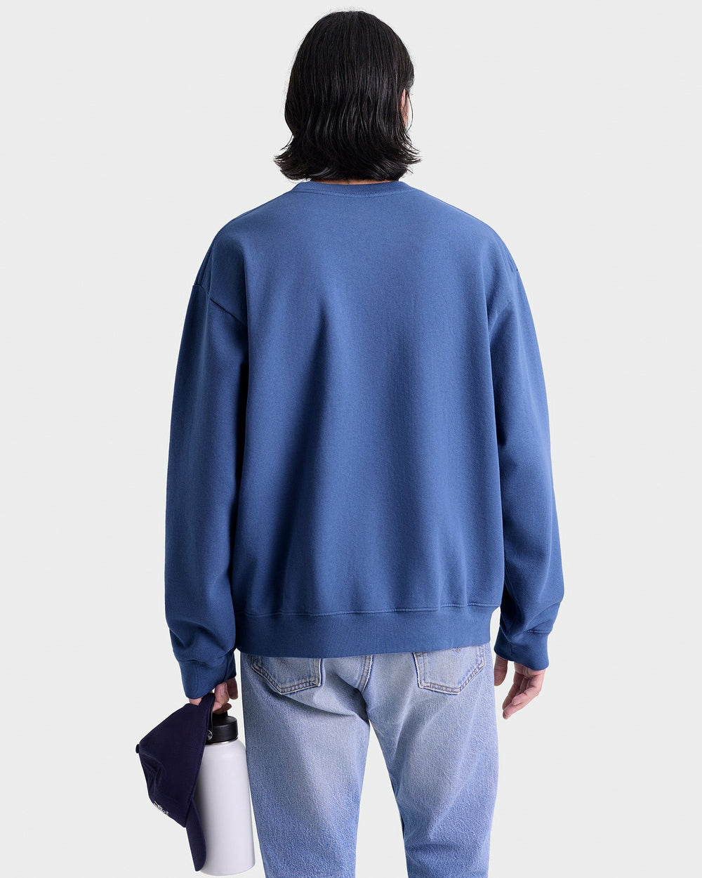 BH Riding Club Crewneck - Pier Blue/Ecru Sporty & Rich Outlet