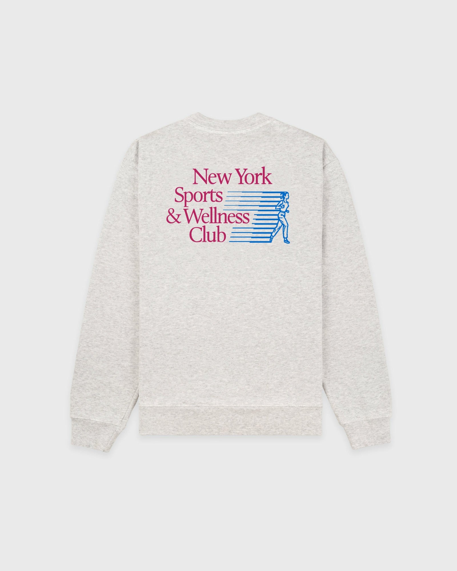 NY Motion Crewneck - Heather Gray/Berry/Azure Sporty & Rich US