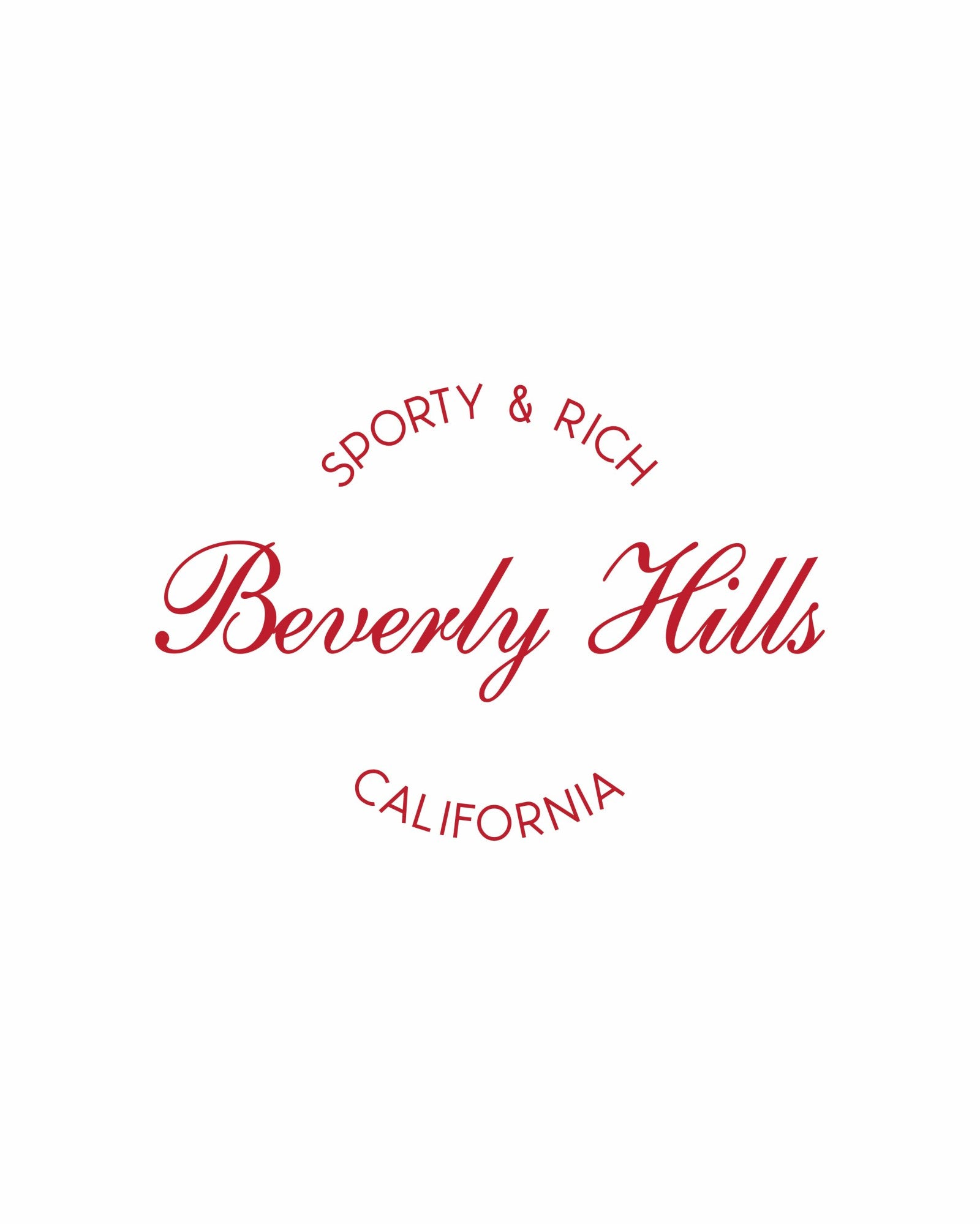 Beverly Script Crewneck - White/Ruby Sporty & Rich Online