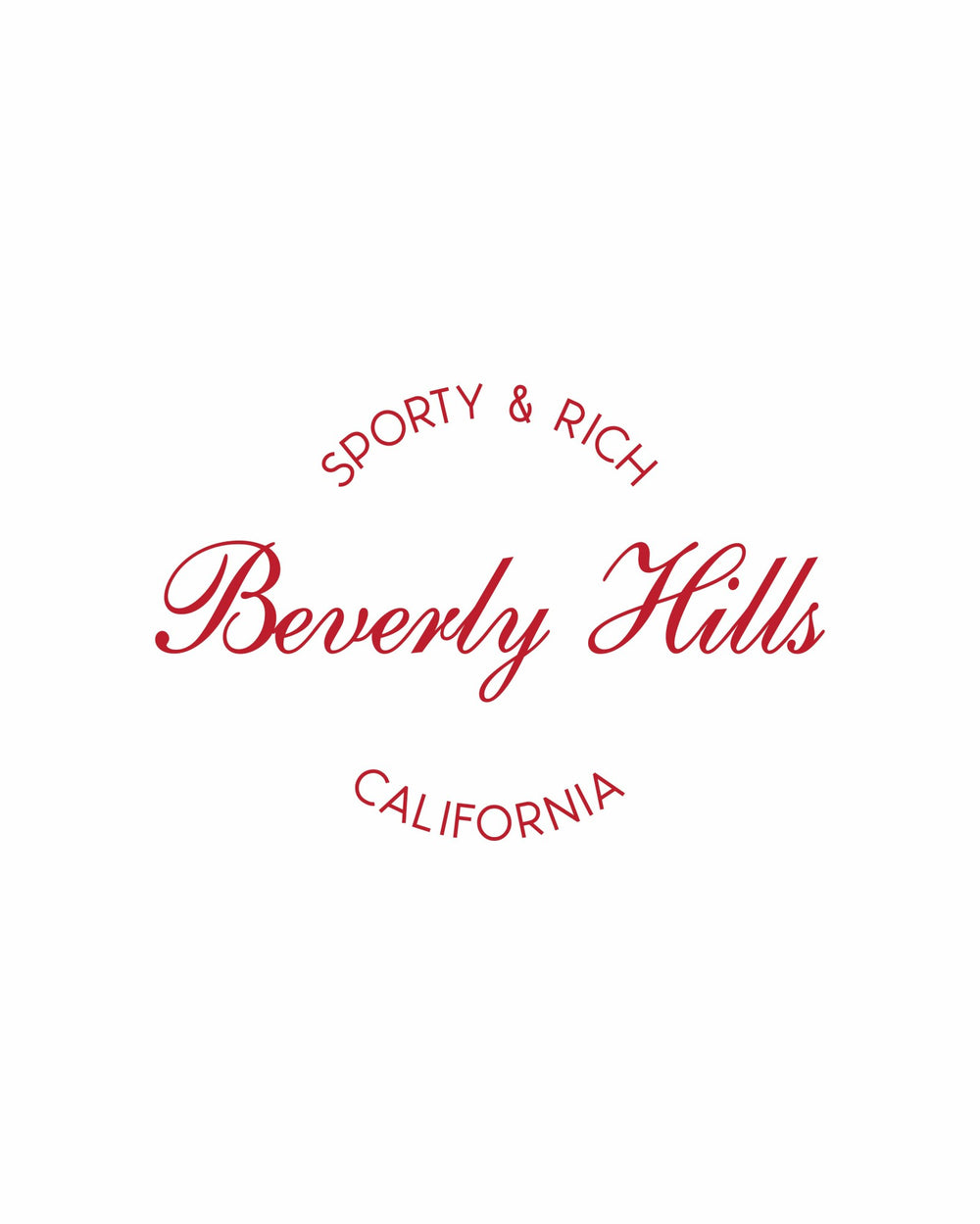 Beverly Script Crewneck - White/Ruby Sporty & Rich Online