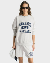 Yankees Ivy Crewneck - Heather Gray/Navy Sporty & Rich For Sale