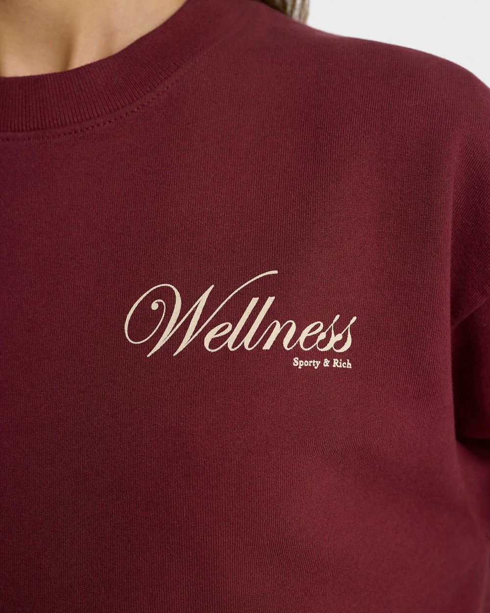 Soho Crewneck - Merlot/Cream Sporty & Rich Online