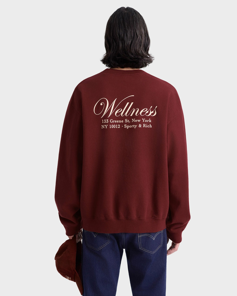 Soho Crewneck - Merlot/Cream Sporty & Rich Online