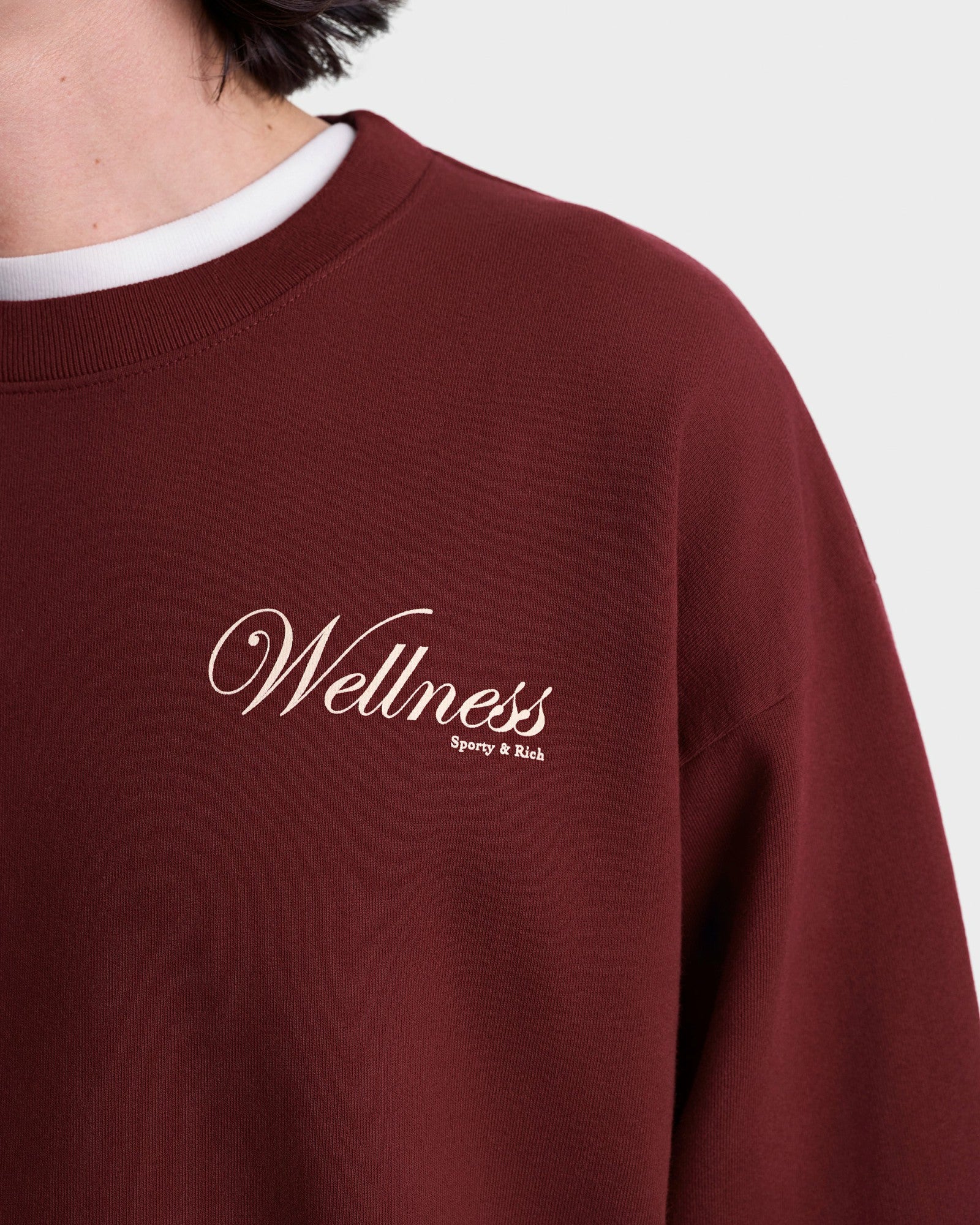 Soho Crewneck - Merlot/Cream Sporty & Rich Online
