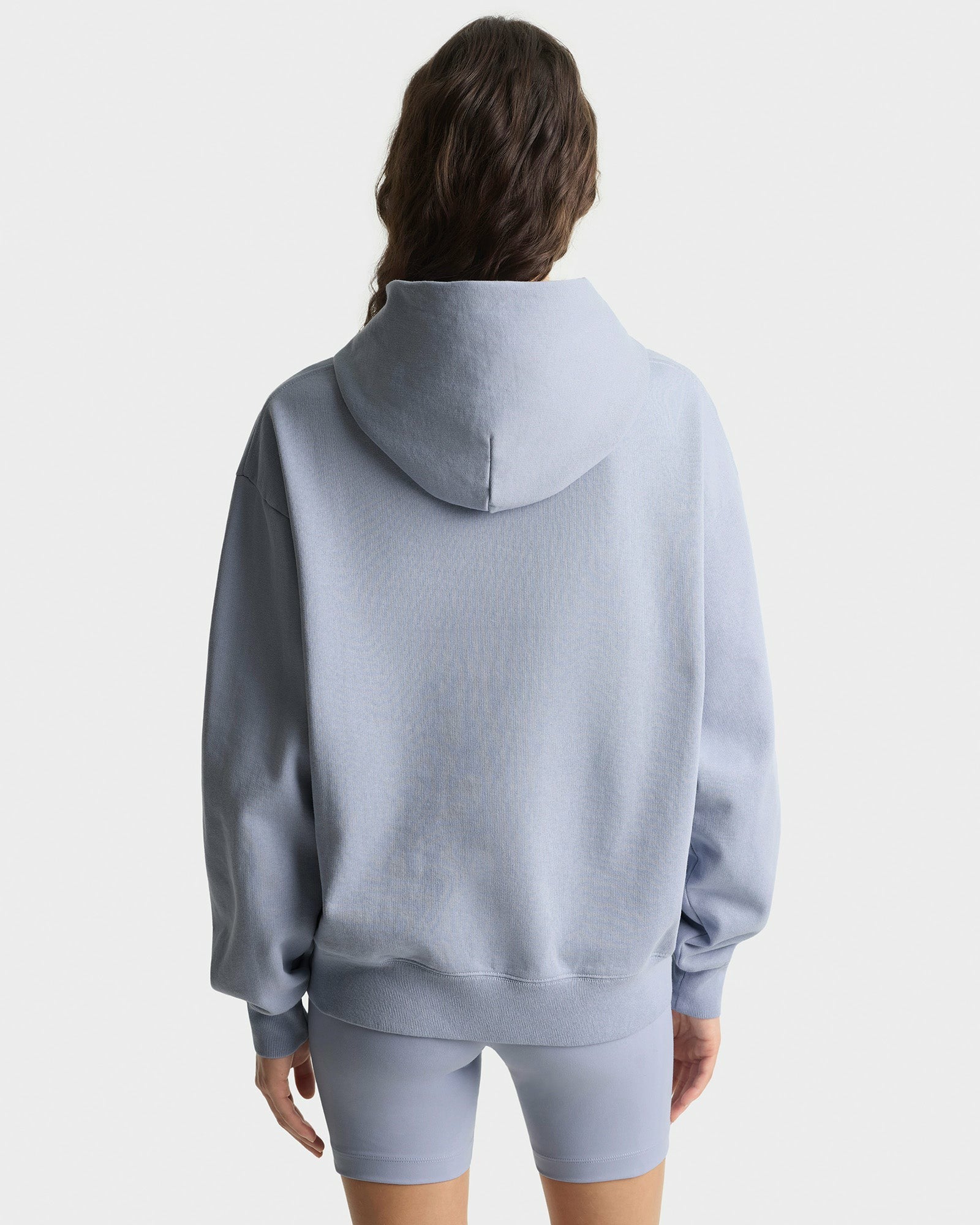 Signature Logo Embroidered Hoodie - Faded Blue/Navy Sporty & Rich Outlet