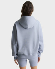 Signature Logo Embroidered Hoodie - Faded Blue/Navy Sporty & Rich Outlet