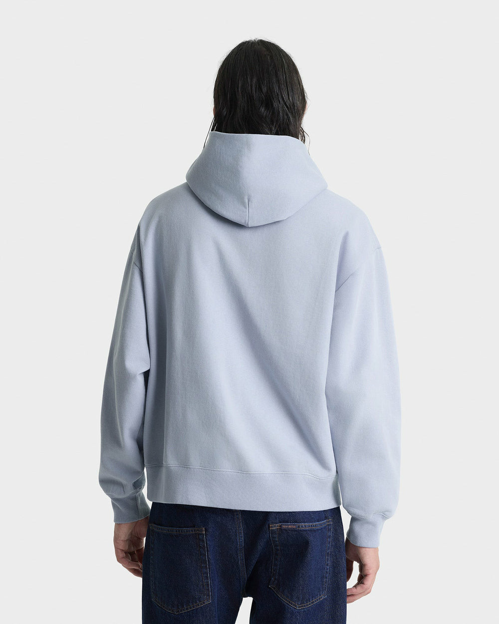 Signature Logo Embroidered Hoodie - Faded Blue/Navy Sporty & Rich Outlet
