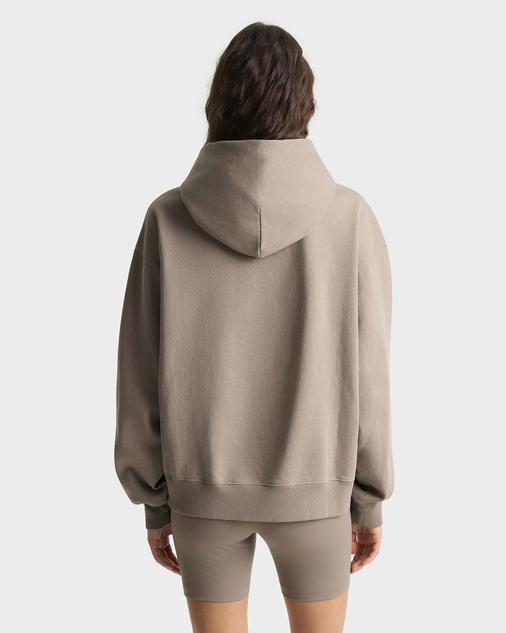 Signature Logo Embroidered Hoodie - Hazelnut/White Sporty & Rich Sale