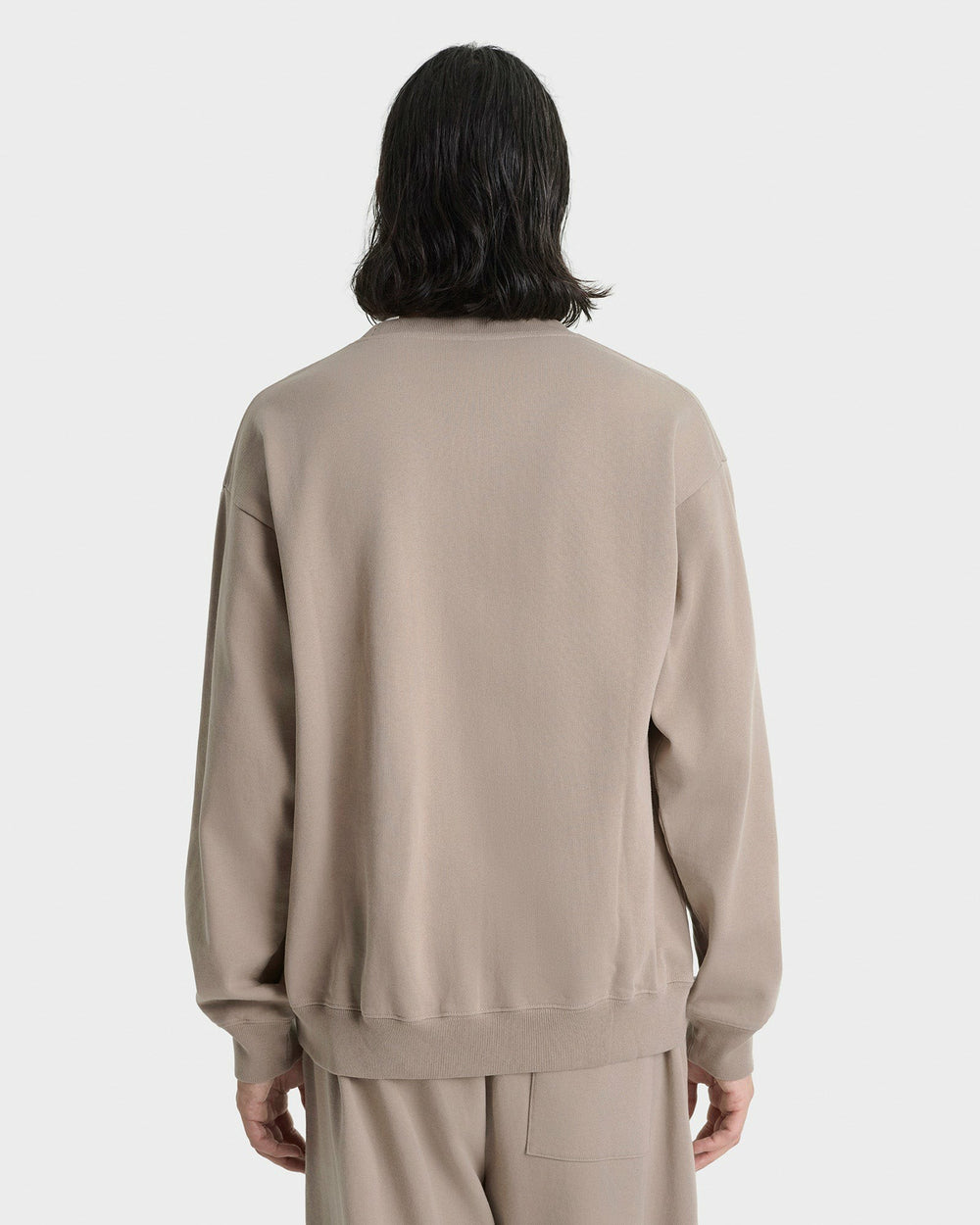 Signature Logo Embroidered Crewneck - Hazelnut/White Sporty & Rich Online