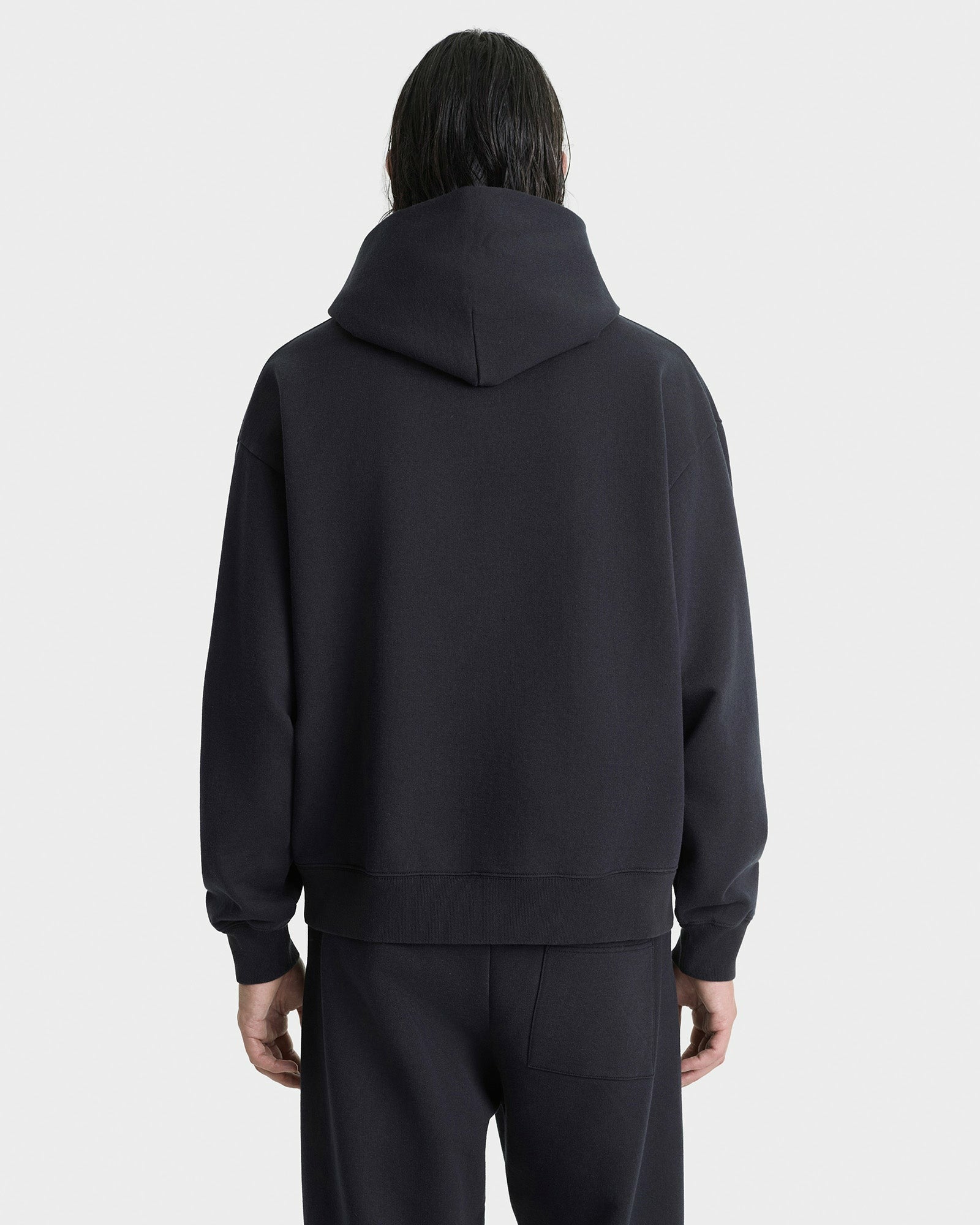 Signature Logo Embroidered Hoodie - Black/White Sporty & Rich Discount