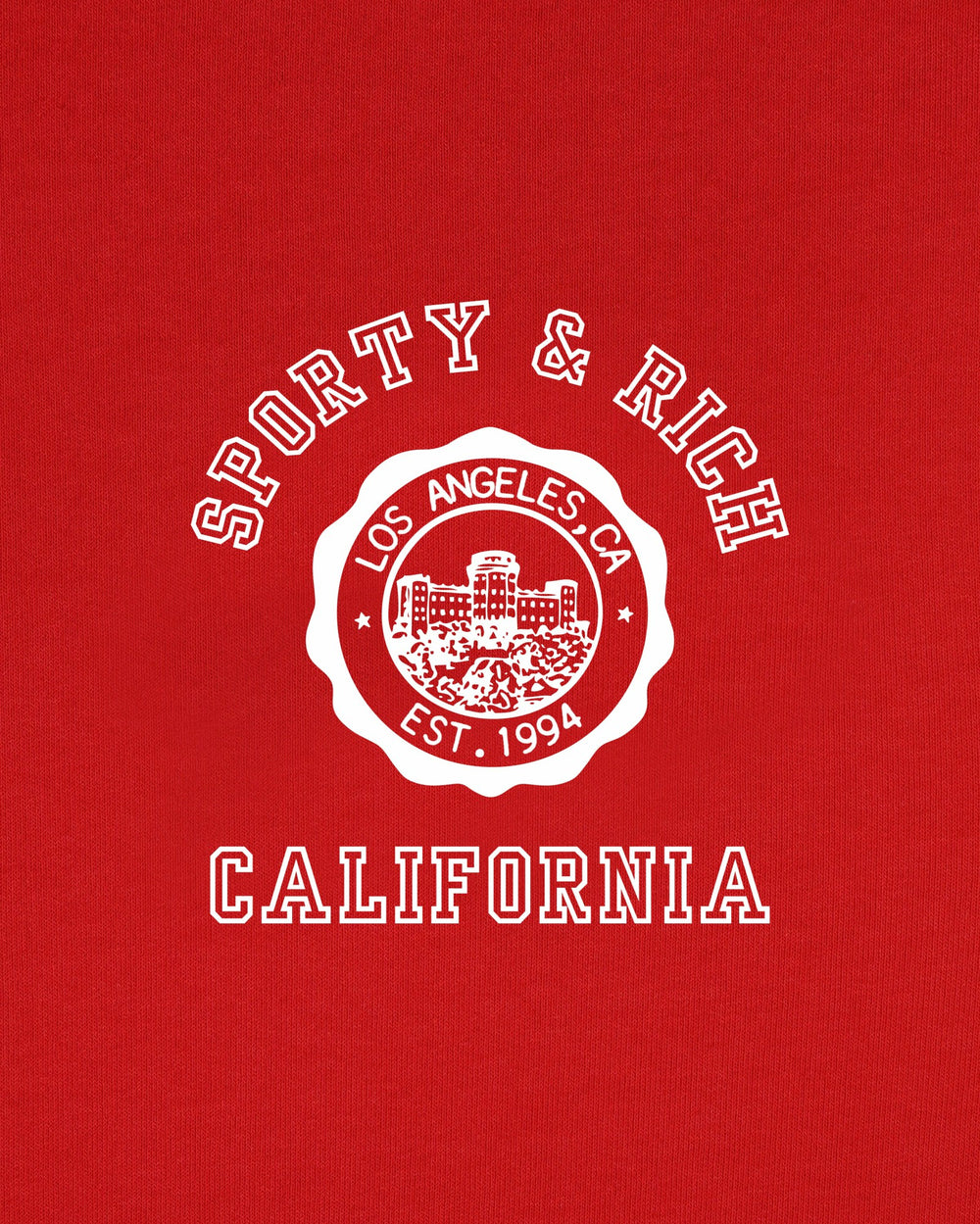 California Emblem Crewneck - Ruby/White Sporty & Rich For Sale