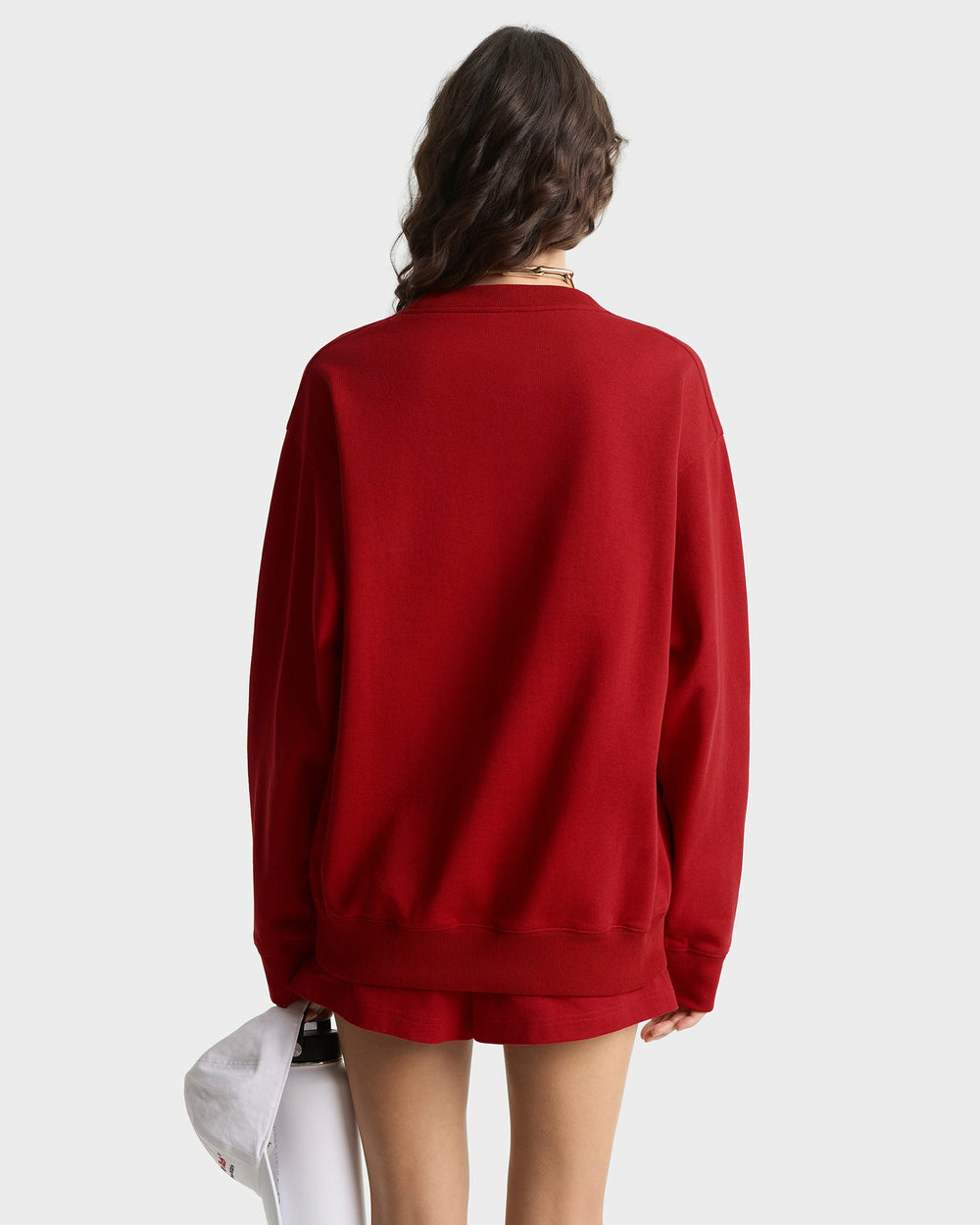 California Emblem Crewneck - Ruby/White Sporty & Rich For Sale