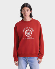 California Emblem Crewneck - Ruby/White Sporty & Rich For Sale