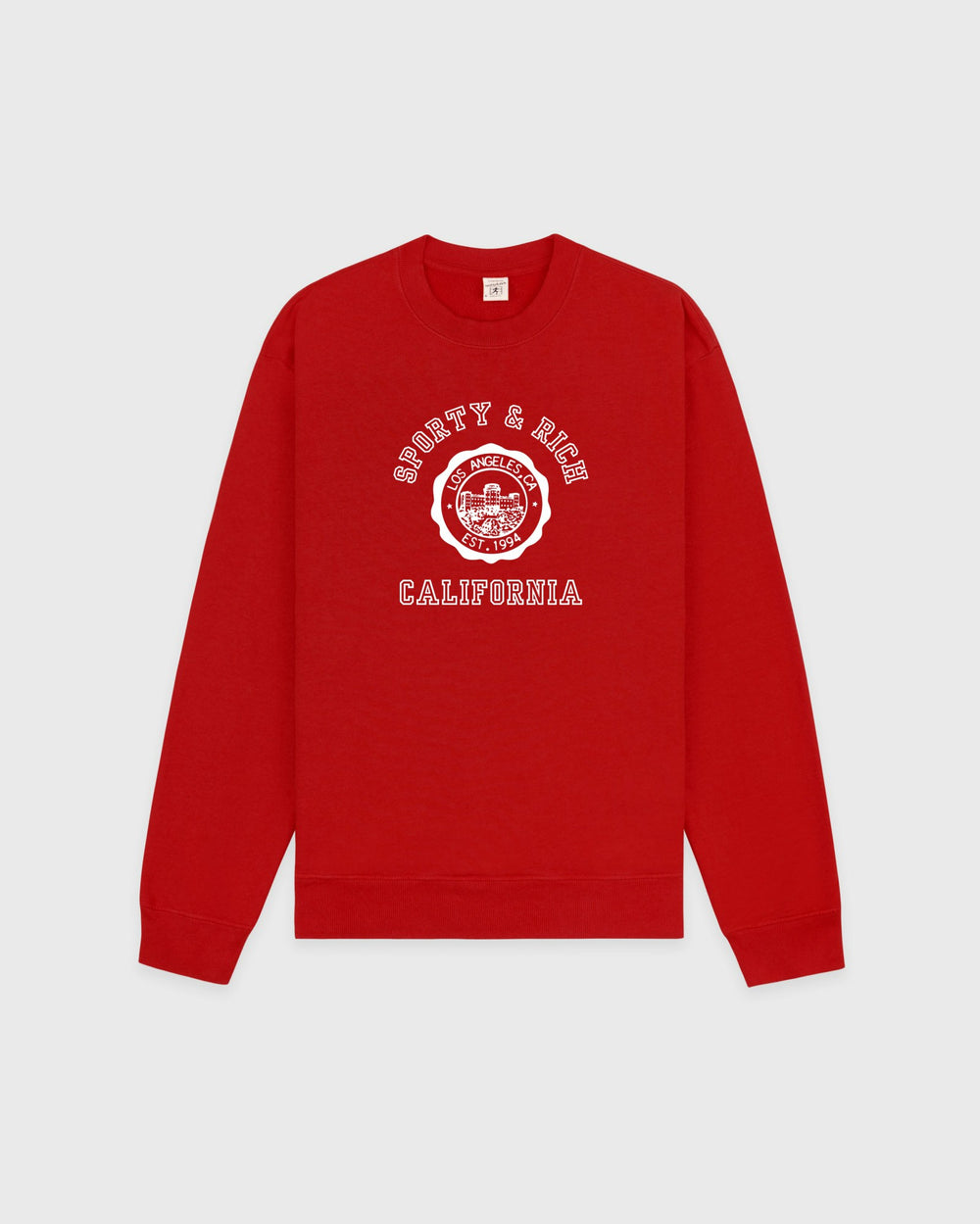 California Emblem Crewneck - Ruby/White Sporty & Rich For Sale