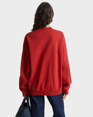 S&R Ivy Crewneck - Ruby/Navy Sporty & Rich Outlet