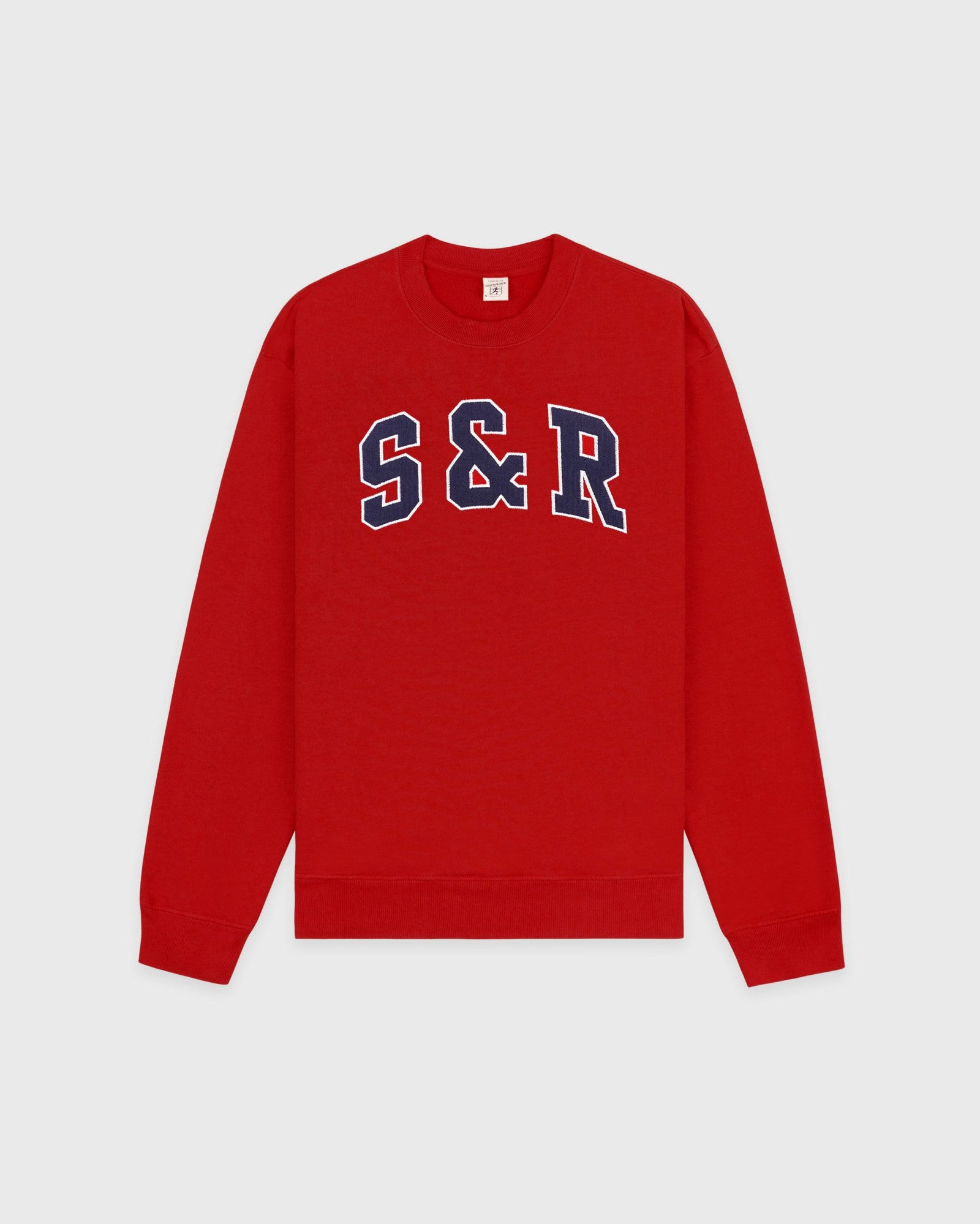 S&R Ivy Crewneck - Ruby/Navy Sporty & Rich Outlet