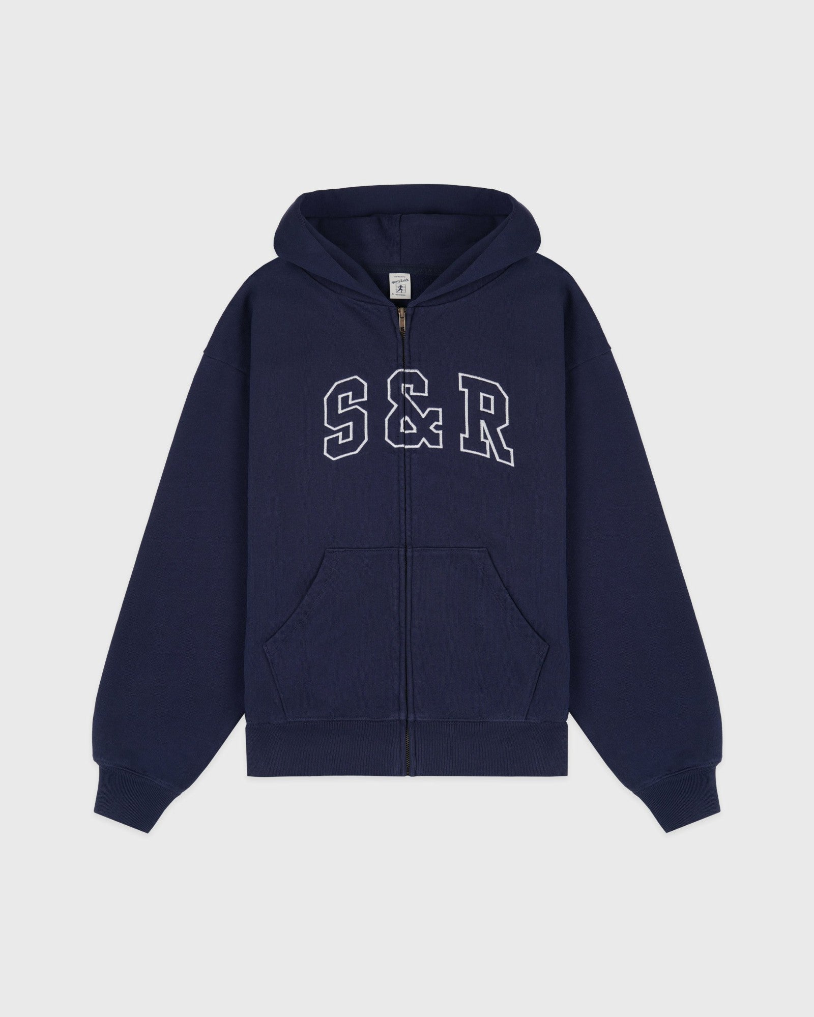 S&R Ivy Zip Hoodie - Navy/White Sporty & Rich Online