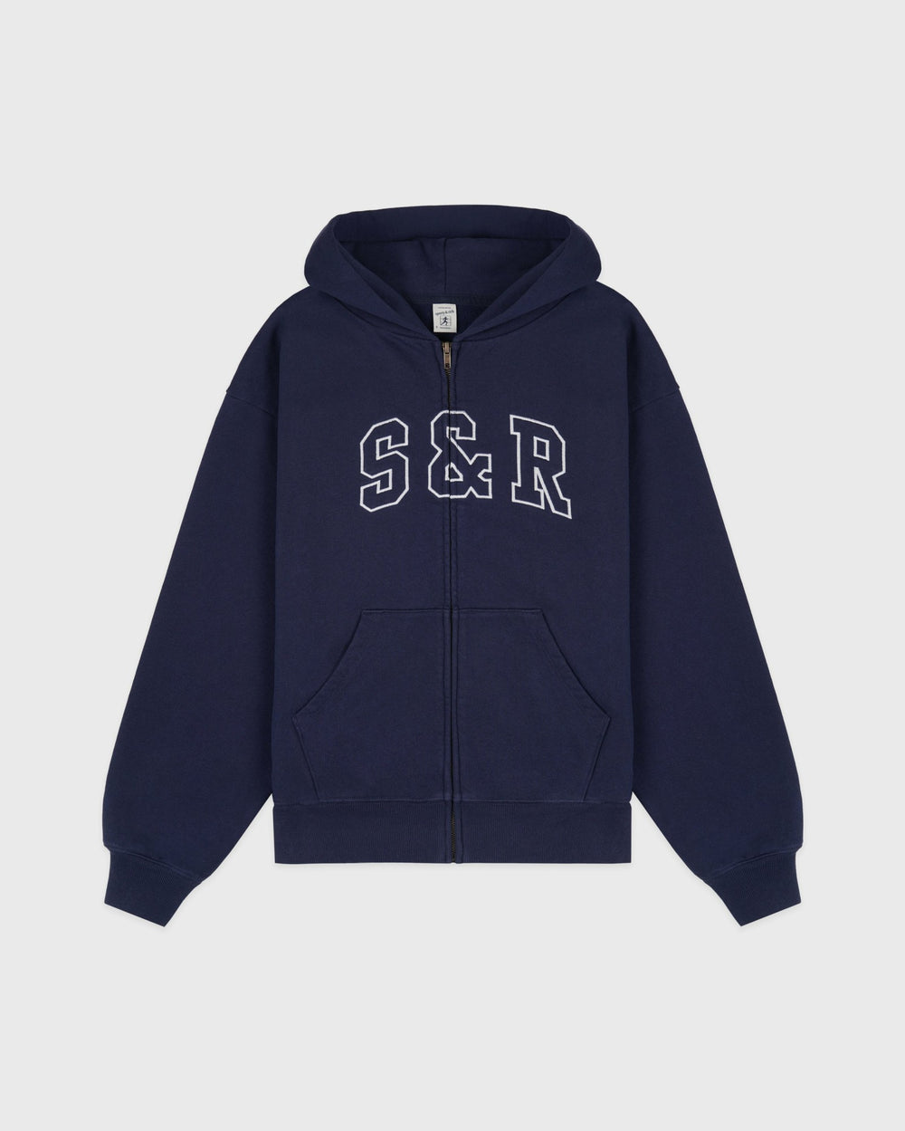 S&R Ivy Zip Hoodie - Navy/White Sporty & Rich Online