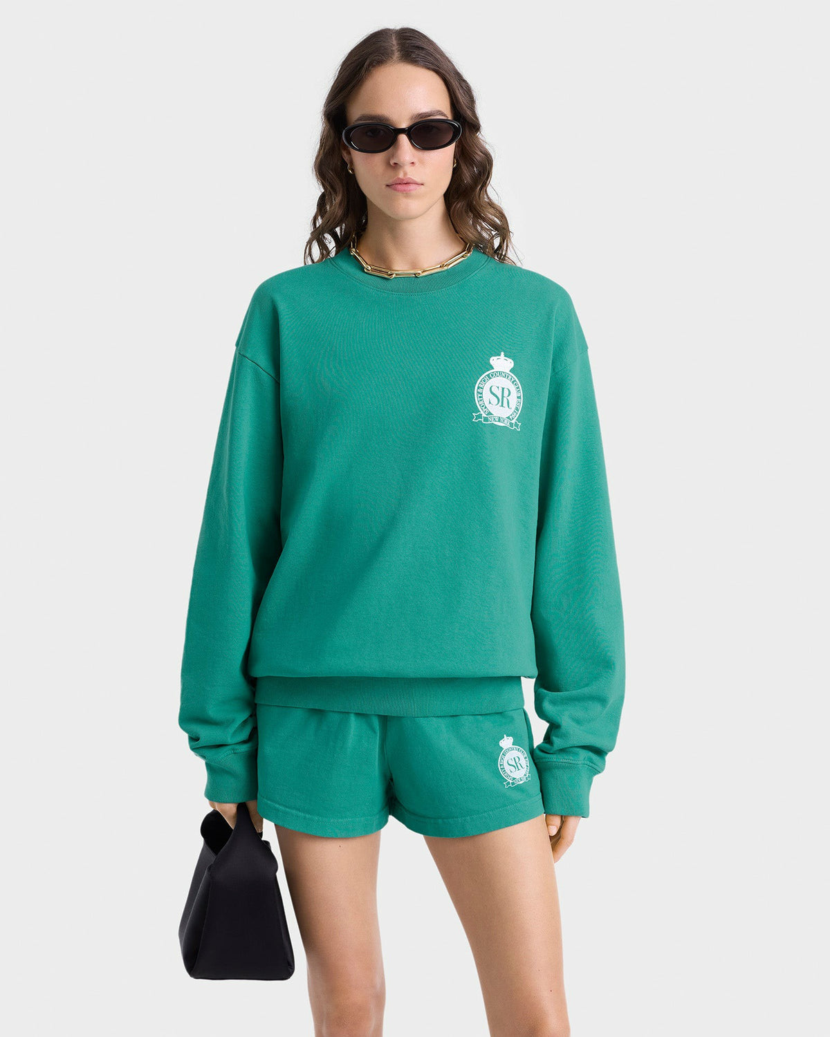Royal Club Crewneck - Spring Green/White Sporty & Rich For Sale