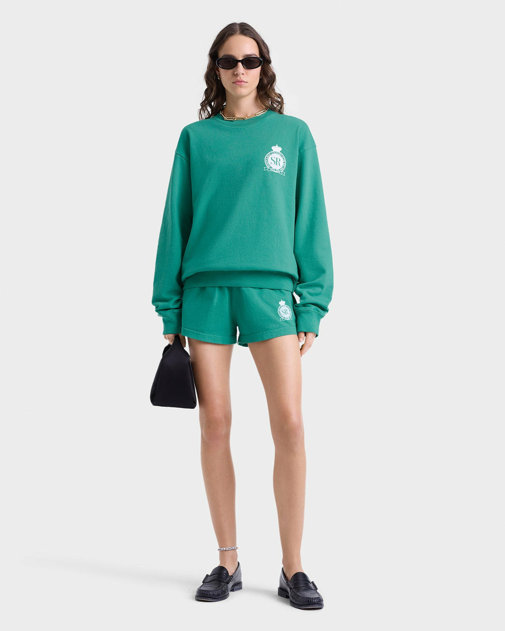 Royal Club Crewneck - Spring Green/White Sporty & Rich For Sale
