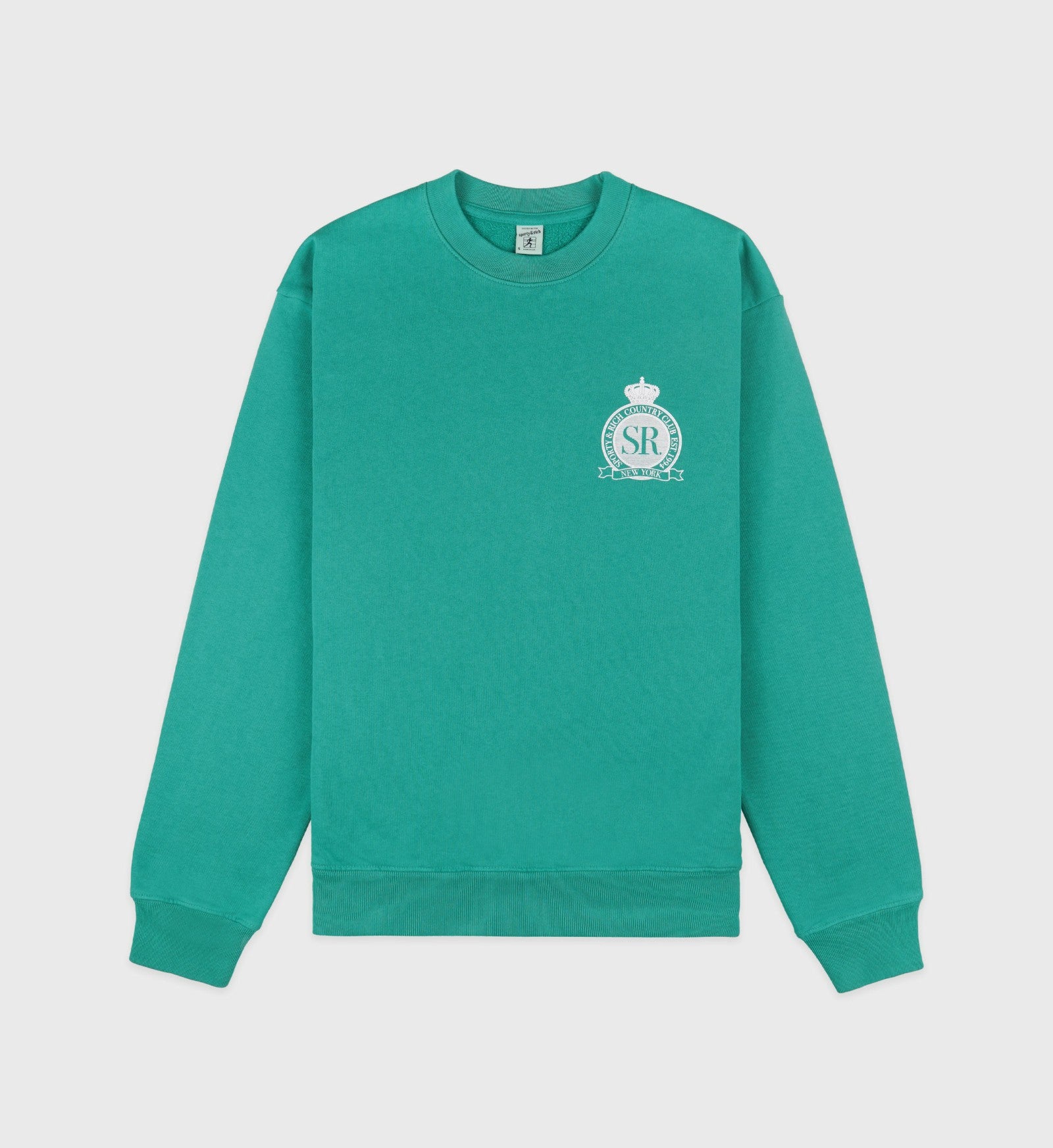 Royal Club Crewneck - Spring Green/White Sporty & Rich For Sale