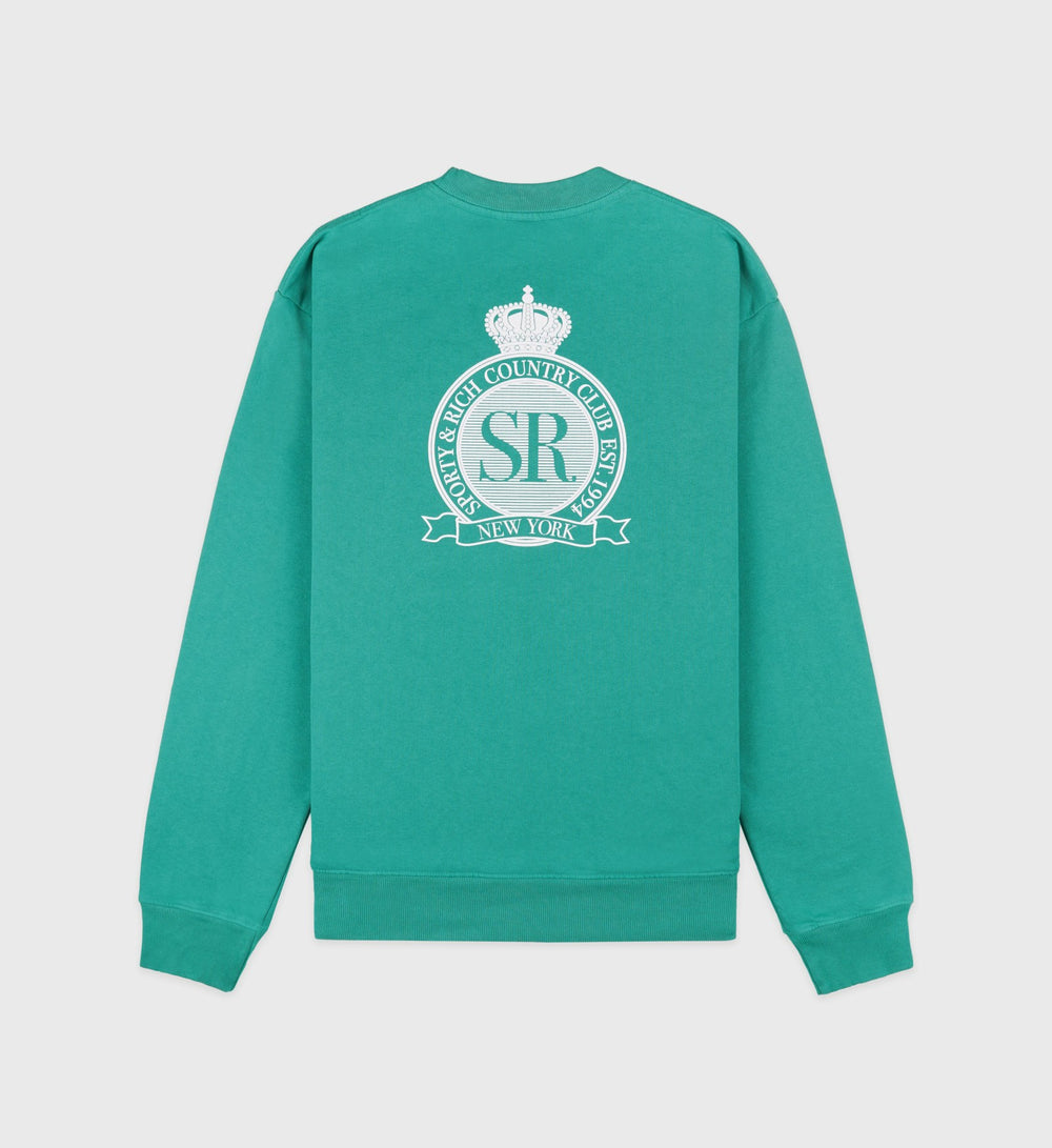 Royal Club Crewneck - Spring Green/White Sporty & Rich For Sale