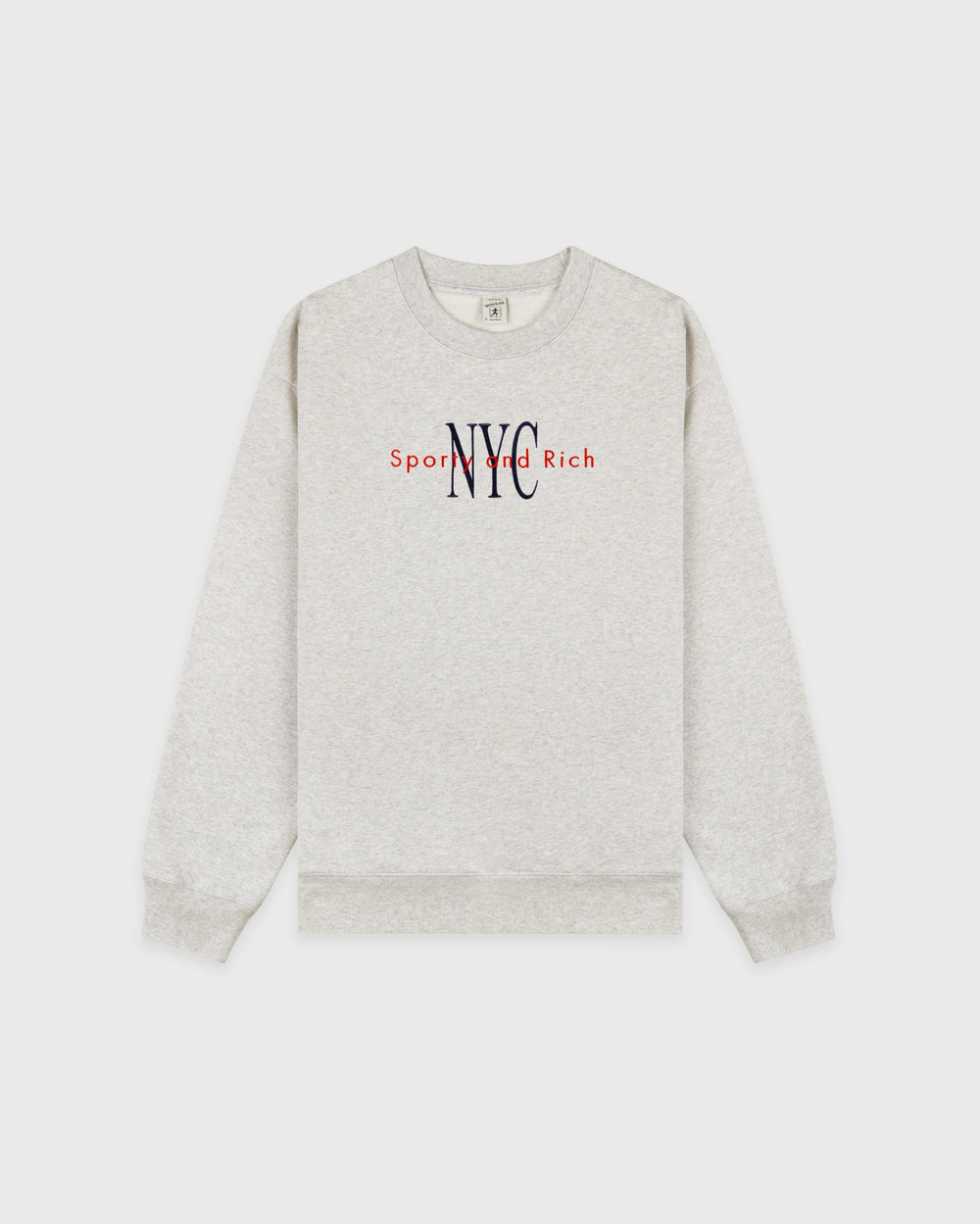 NY Minute Crewneck - Heather Gray/Navy Sporty & Rich US