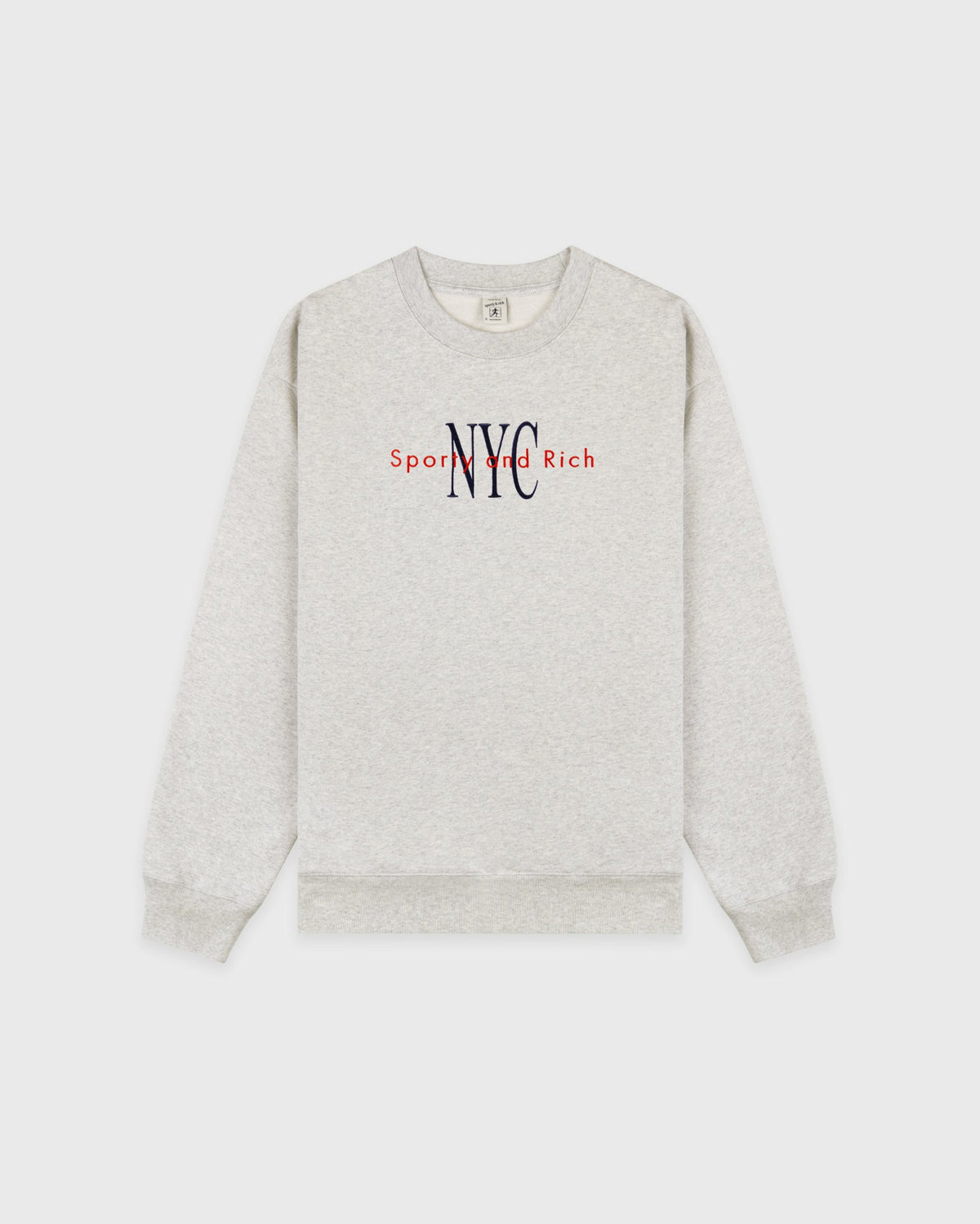 NY Minute Crewneck - Heather Gray/Navy Sporty & Rich US