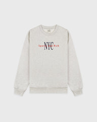 NY Minute Crewneck - Heather Gray/Navy Sporty & Rich US