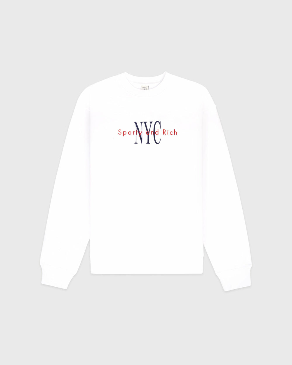 NY Minute Crewneck - White/Navy Sporty & Rich Sale