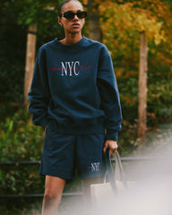 NY Minute Crewneck - Navy/White Sporty & Rich Online