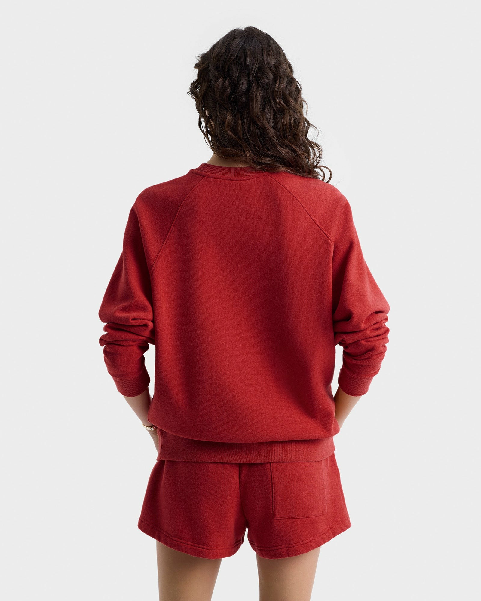 Beverly Hills Crest Soft Crewneck - Ruby Sporty & Rich Discount