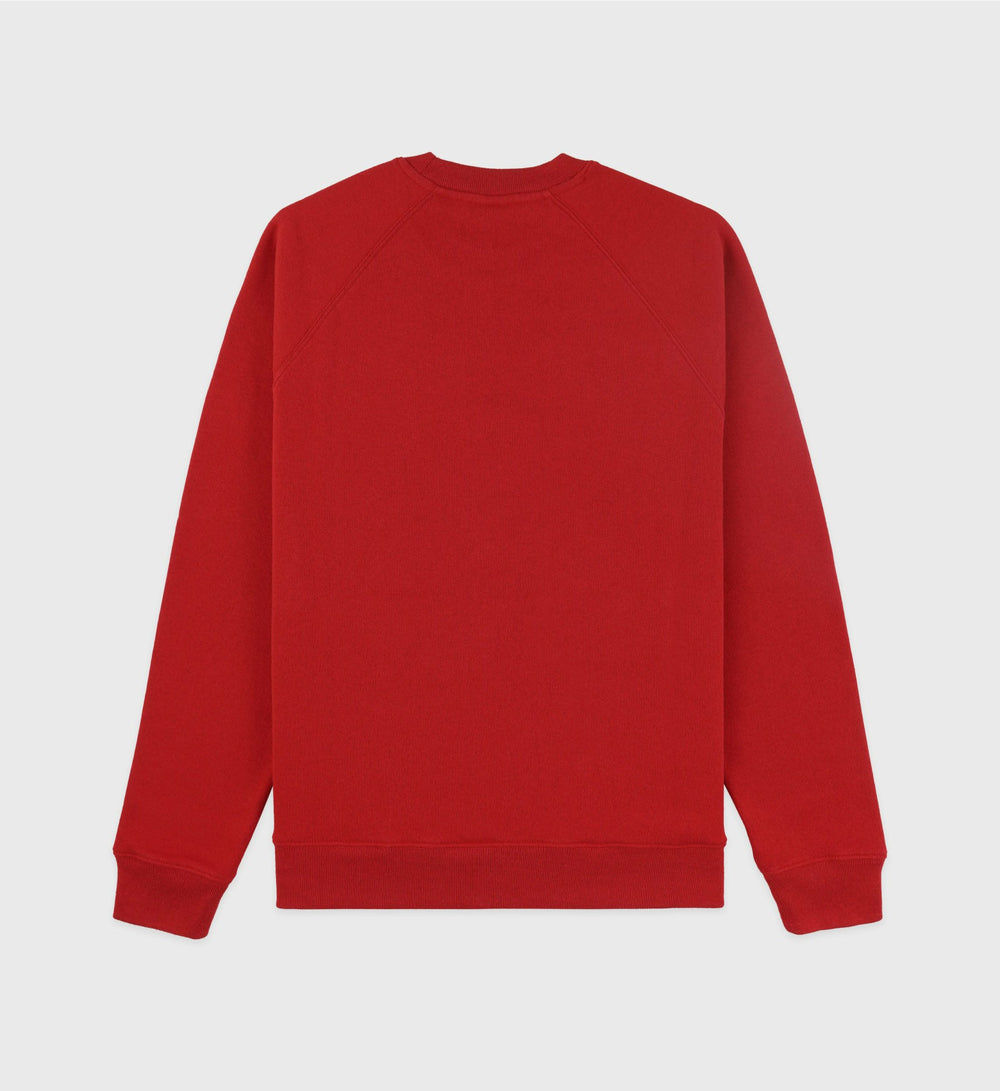Beverly Hills Crest Soft Crewneck - Ruby Sporty & Rich Discount