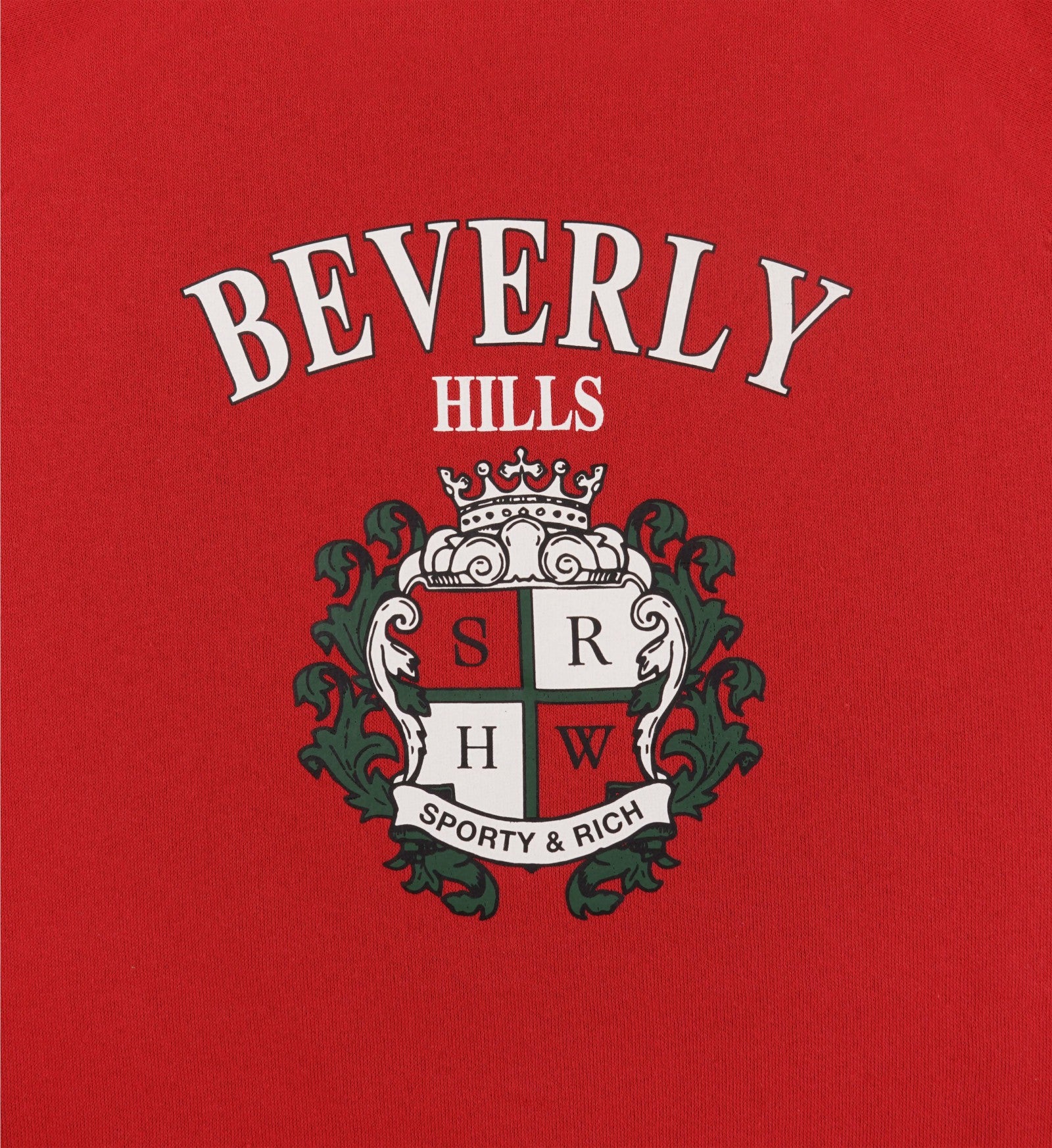 Beverly Hills Crest Soft Crewneck - Ruby Sporty & Rich Discount