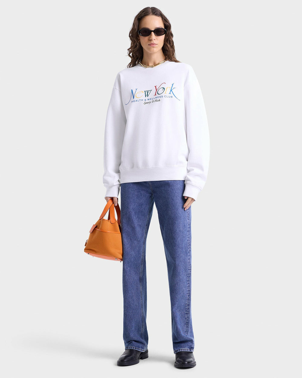 NY 94 Crewneck - White/Multi Sporty & Rich For Sale